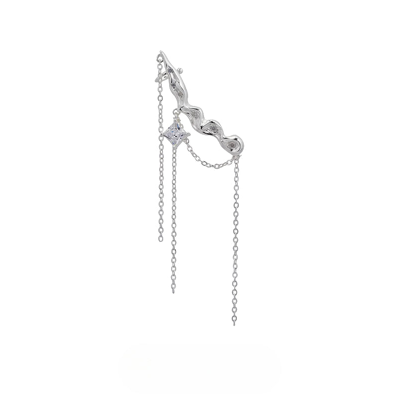 Nebula Tassel Clip-on Earrings