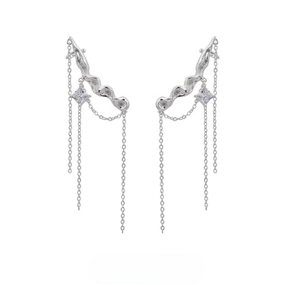 Nebula Tassel Clip-on Earrings