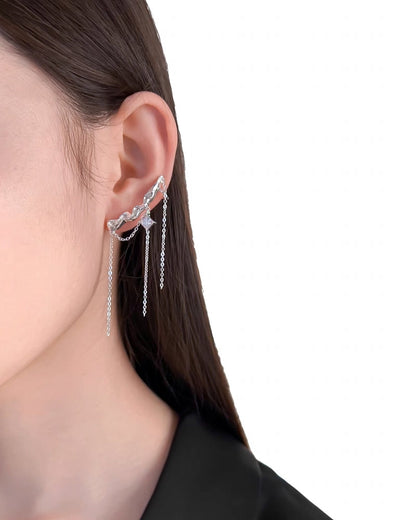Nebula Tassel Clip-on Earrings
