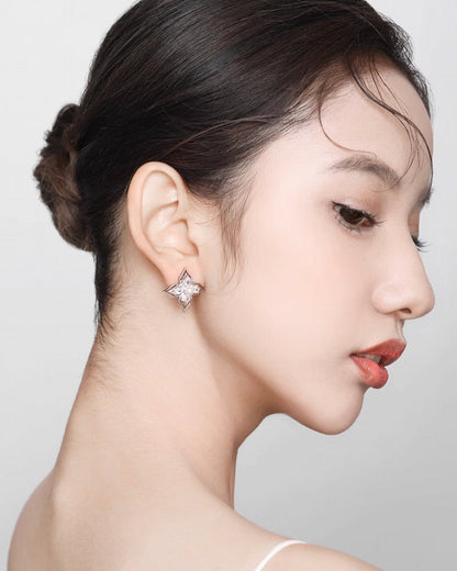 Aura Flower Pearl Earrings
