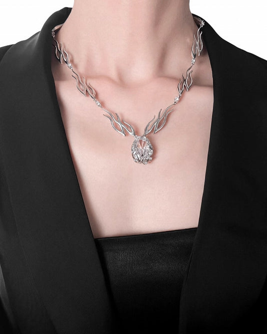 Flame Gemstone Necklace