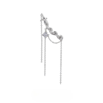 Nebula Tassel Clip-on Earrings
