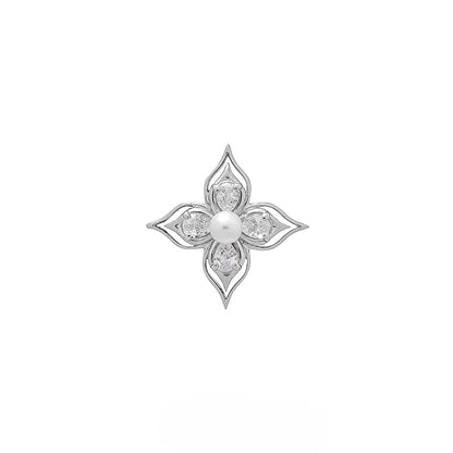 Aura Flower Pearl Earrings