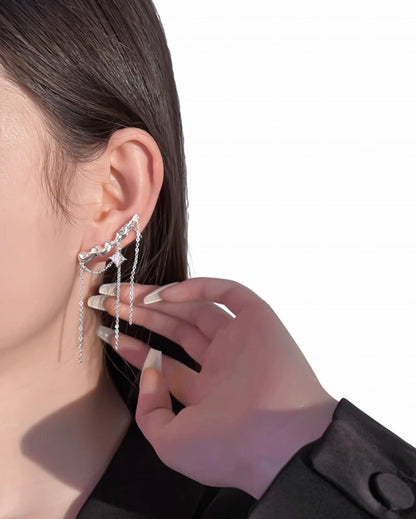 Nebula Tassel Clip-on Earrings