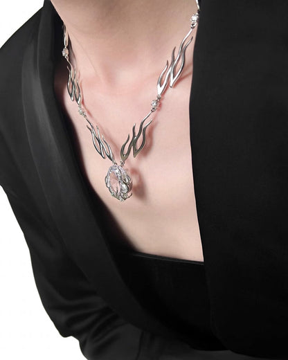 Flame Gemstone Necklace
